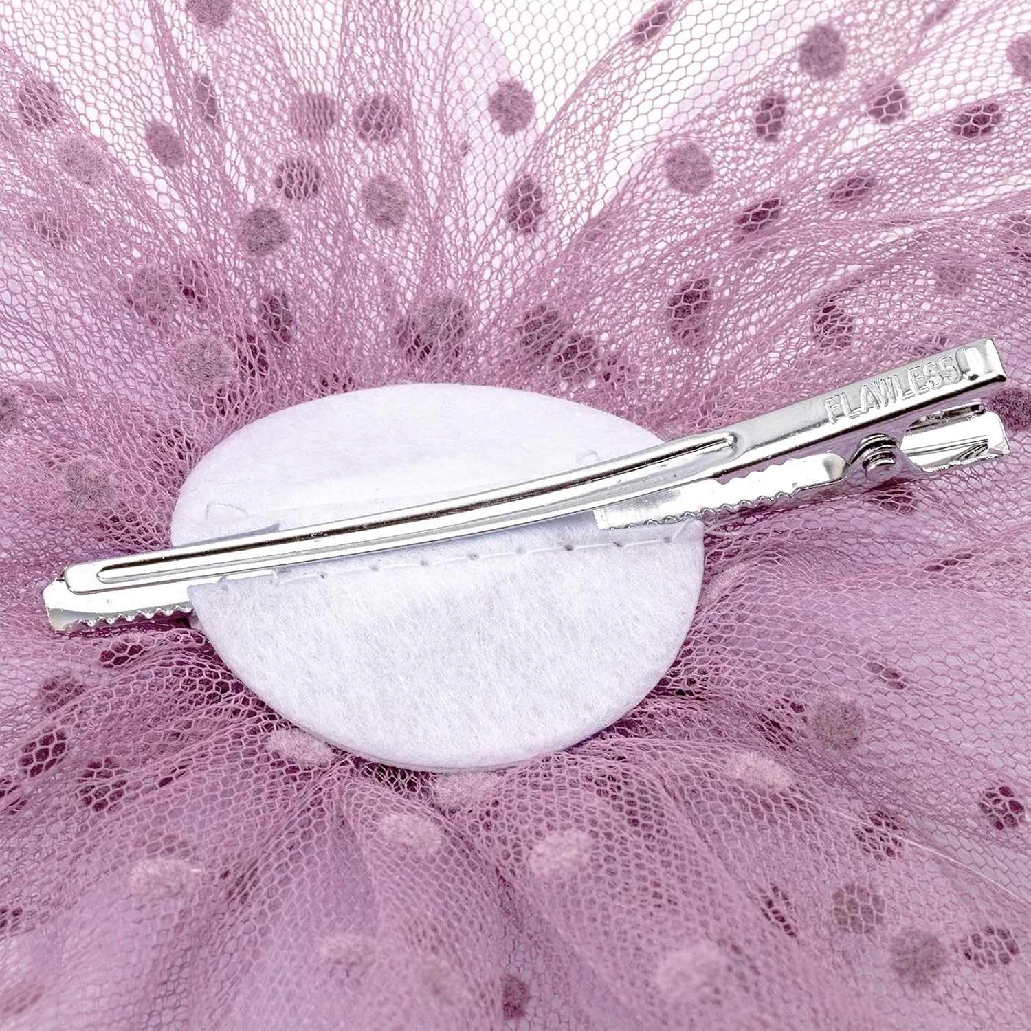 image:imageDRESHOW Fascinators Hat Flower Mesh Ribbons Feathers on a Headband and a Clip Tea Party Headwear for Girls and Women7 Diameter Light Purple