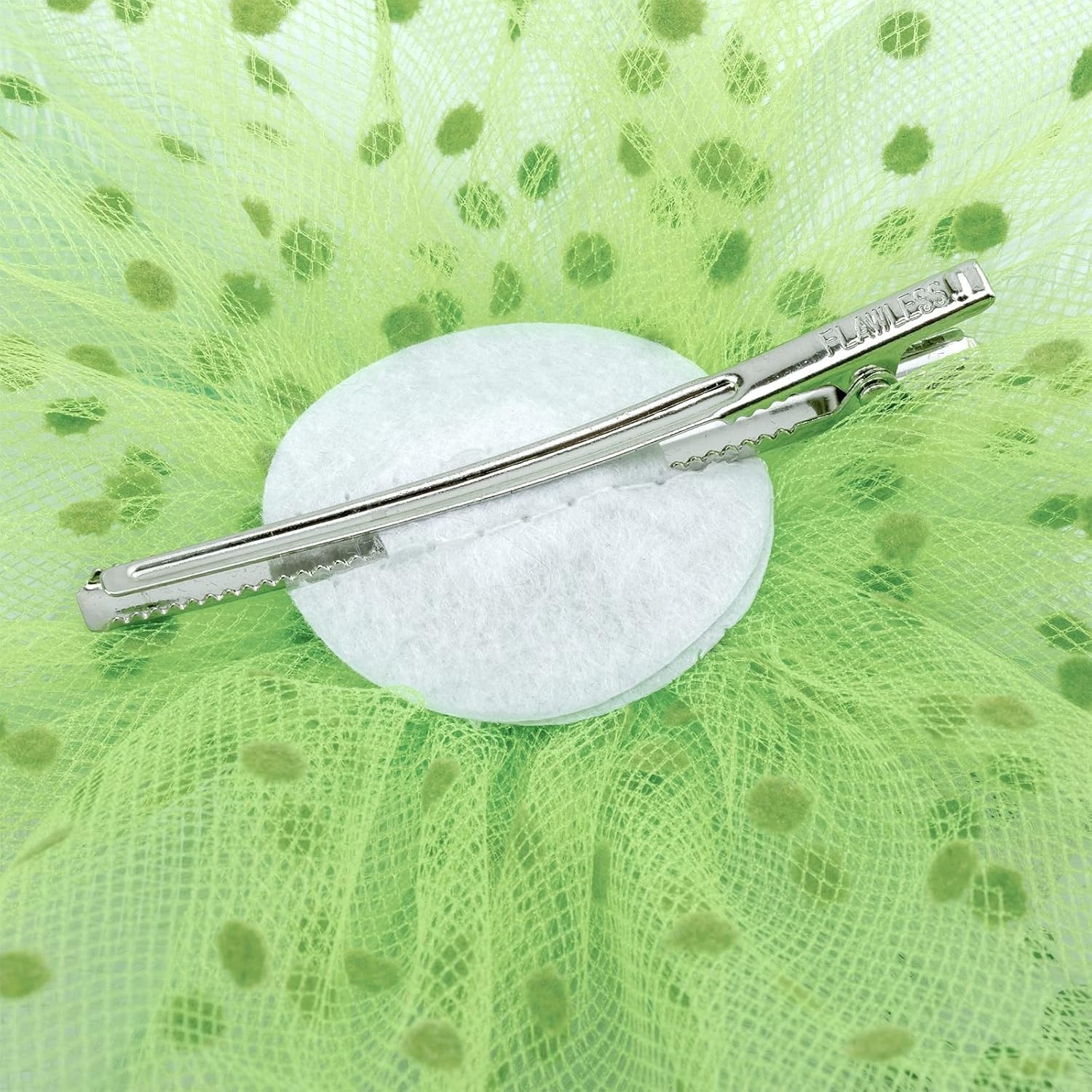 image:imageDRESHOW Fascinators Hat Flower Mesh Ribbons Feathers on a Headband and a Clip Tea Party Headwear for Girls and Women7 Diameter Pea Green