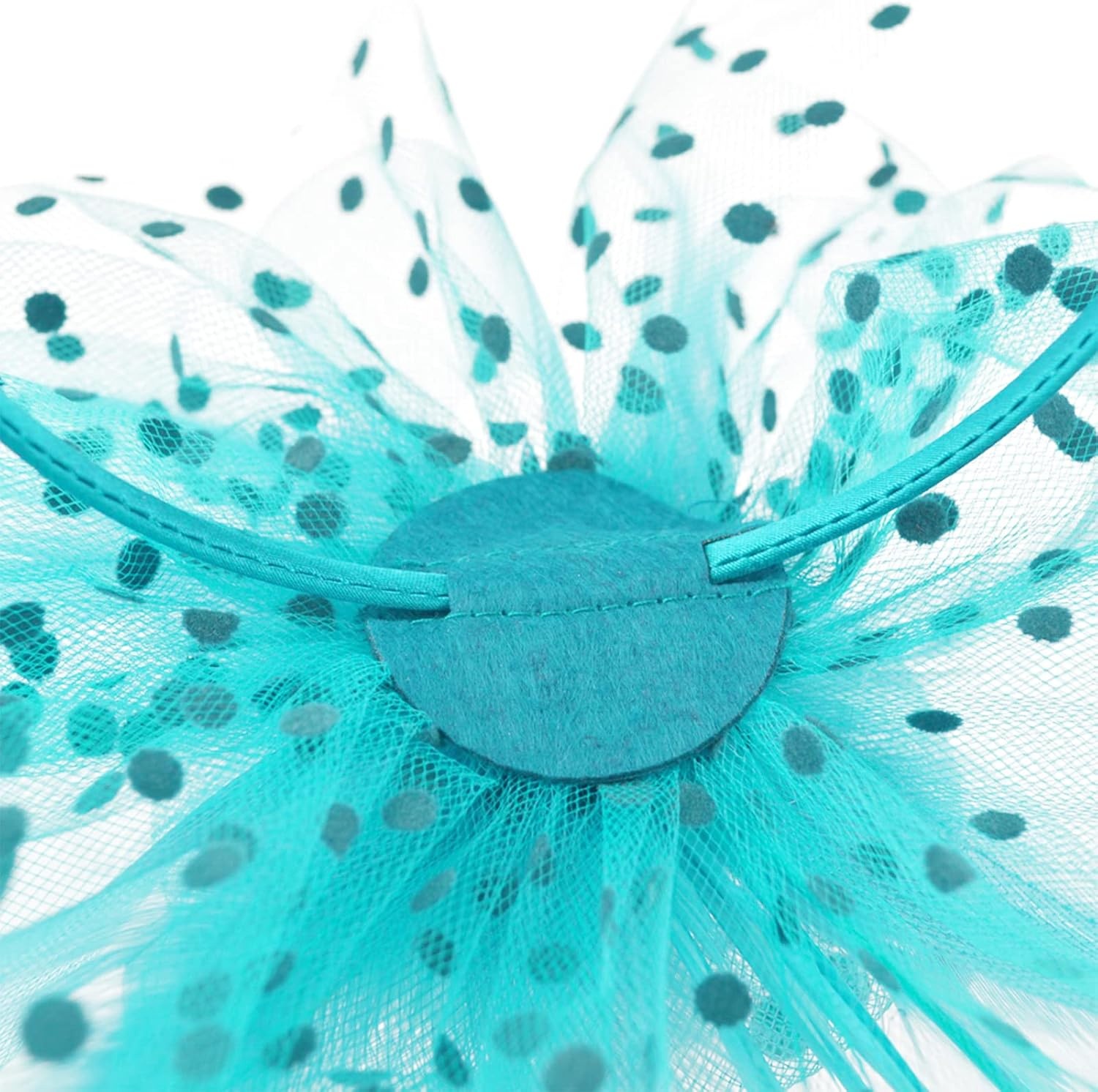 image:imageDRESHOW Fascinators Hat Flower Mesh Ribbons Feathers on a Headband and a Clip Tea Party Headwear for Girls and Women7 Diameter Sky Blue