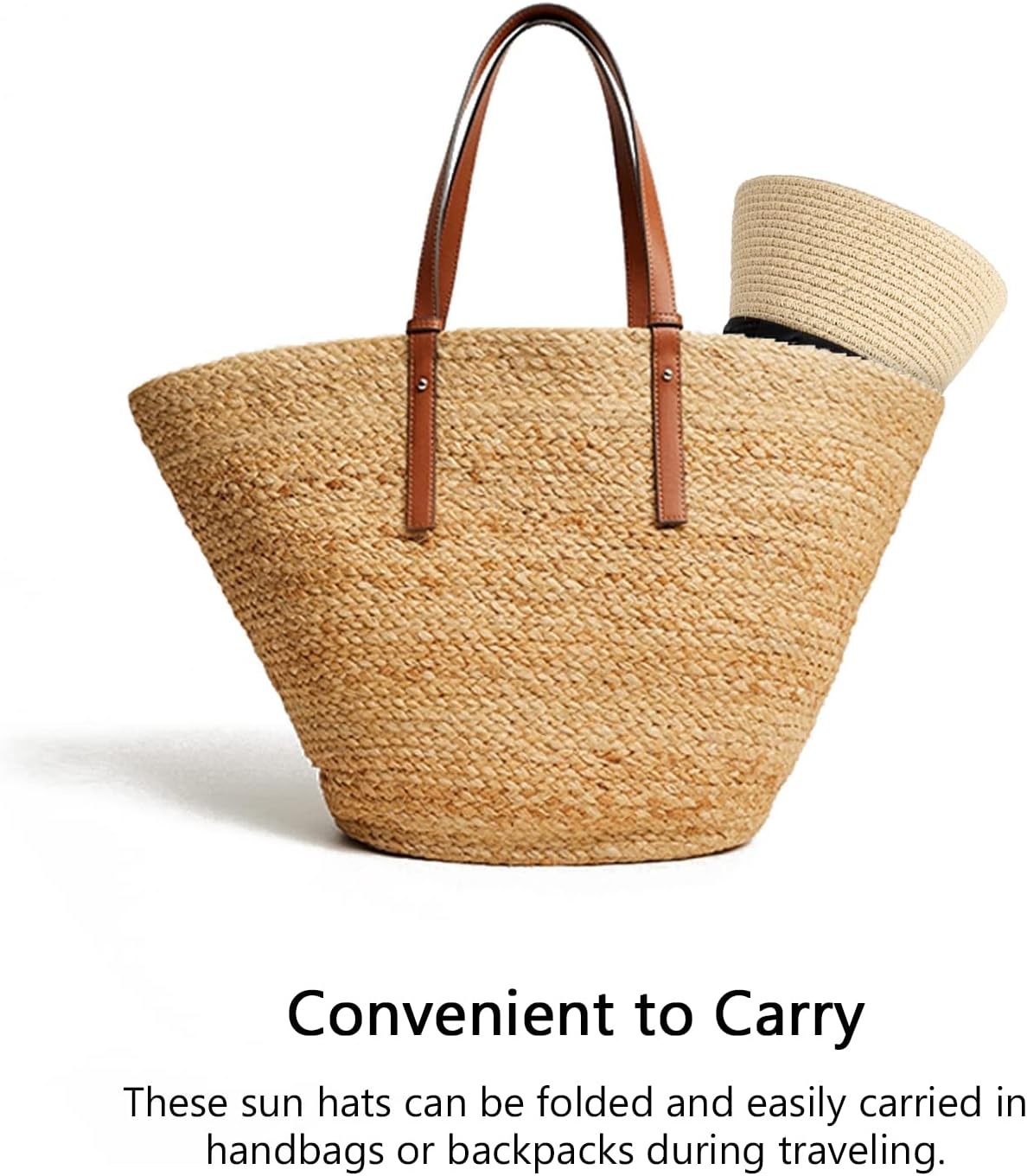 image:imageDRESHOW Women Straw Sun Hat Short Brim Panama Travel Fedora Summer Hat Roll Up Beach Cap for Women UPF 501 Pc Ribbon Straw Hat Beige