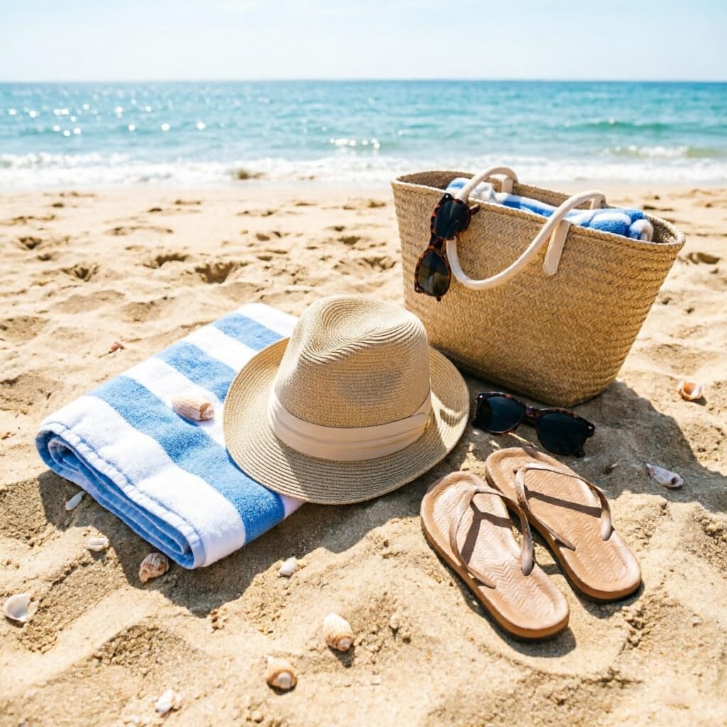 image:imageDRESHOW Women Straw Sun Hat Short Brim Panama Travel Fedora Summer Hat Roll Up Beach Cap for Women UPF 501 Pc Straw Hat Beige Beige Ribbon
