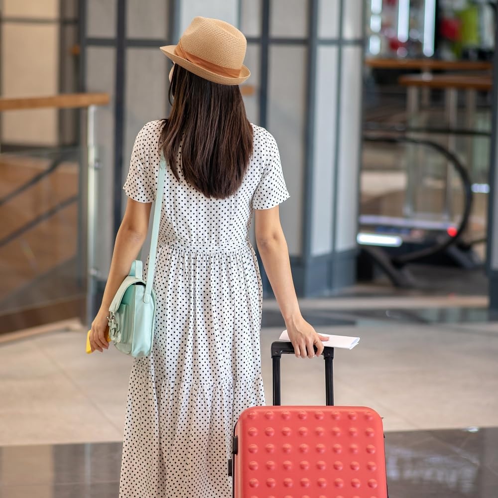 image:imageDRESHOW Women Straw Sun Hat Short Brim Panama Travel Fedora Summer Hat Roll Up Beach Cap for Women UPF 501 Pc Straw Hat Khaki Brown Ribbon