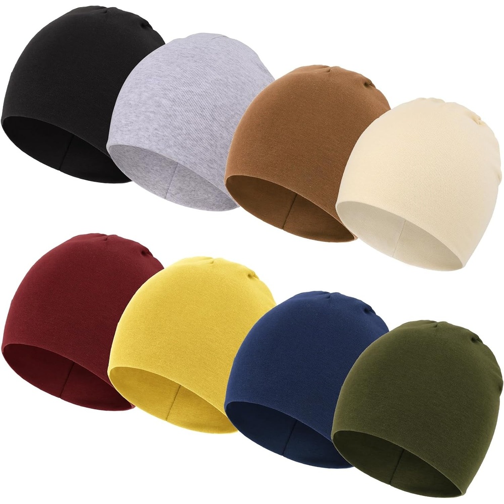 image:imageDRESHOW BQUBO 8 Pack Baby Newborn Hats Infant Toddler Kid Hats Soft Nursery Beanie Unisex Beanie Hat for Boys Girls 06 Years8 Pack C Solid Color