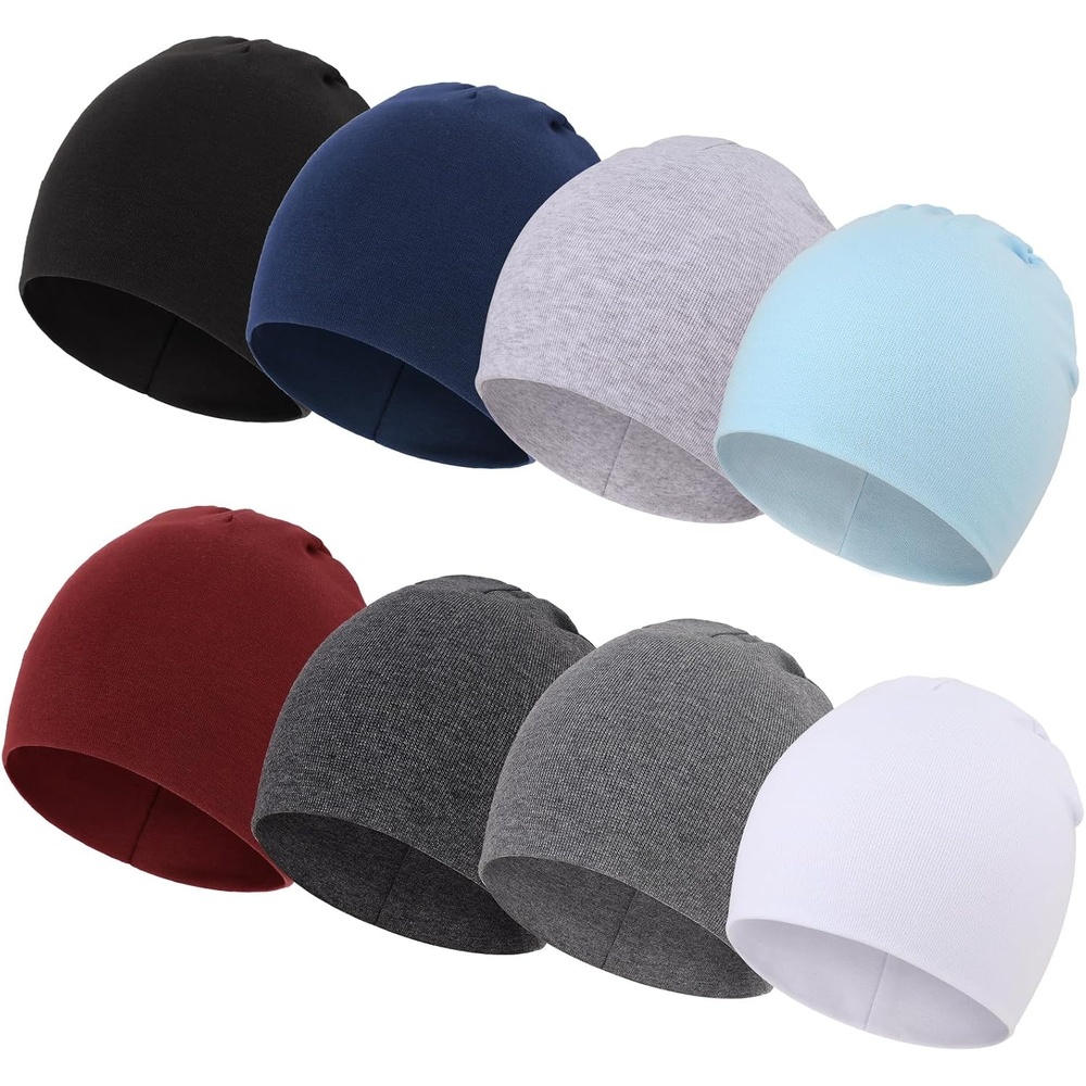image:imageDRESHOW BQUBO 8 Pack Baby Newborn Hats Infant Toddler Kid Hats Soft Nursery Beanie Unisex Beanie Hat for Boys Girls 06 Years8 Pack Solid Color