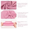 BQUBO Newborn Receiving Blankets Cotton Warm Sleepsack with Mittens & Bow Hats Hospital Baby Swaddling Shower Gift(3 Set Plain: Bow Hat + Mitten + Blanket (K))