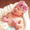 BQUBO Newborn Receiving Blankets Cotton Warm Sleepsack with Mittens & Bow Hats Hospital Baby Swaddling Shower Gift(3 Set Plain: Bow Hat + Mitten + Blanket (K))
