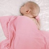 BQUBO Newborn Receiving Blankets Cotton Warm Sleepsack with Mittens & Bow Hats Hospital Baby Swaddling Shower Gift(3 Set Plain: Bow Hat + Mitten + Blanket (K))
