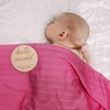 BQUBO Newborn Receiving Blankets Cotton Warm Sleepsack with Mittens & Bow Hats Hospital Baby Swaddling Shower Gift(3 Set Plain: Bow Hat + Mitten + Blanket (H))