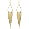 DRESHOW 1920s Great Gatsby Accessories for Women Flapper Headpiece Headband Gloves Costume Harlem Nights Accessories Set(1920s Gatsby Black  Gold Fringe Earrings Set)