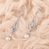 DRESHOW 1920s Great Gatsby Accessories for Women Flapper Headpiece Headband Gloves Costume Harlem Nights Accessories Set(5 Pcs Set: White & Silver)
