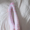 DRESHOW 6 Pairs High Thigh Socks Striped Over Knee Thin Tights Long Stocking for Women Leg Warmer(6 Pairs: Black  Blue  Pink  Orange  Gray  Green a)