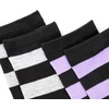 DRESHOW 6 Pairs High Thigh Socks Striped Over Knee Thin Tights Long Stocking for Women Leg Warmer(6 Pairs: Black  Purple  Yellow  Navy  Red  Gray)