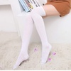 DRESHOW 6 Pairs High Thigh Socks Striped Over Knee Thin Tights Long Stocking for Women Leg Warmer(6 Pairs: Black  Wine Red  Navy  Light Gray  Gray  White)