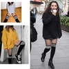 DRESHOW 6 Pairs High Thigh Socks Striped Over Knee Thin Tights Long Stocking for Women Leg Warmer(6 Pairs: Black Stripe)