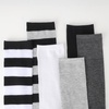 DRESHOW 6 Pairs High Thigh Socks Striped Over Knee Thin Tights Long Stocking for Women Leg Warmer(6 Pairs: Black White  Black Grey  White  Light Grey  Dark Grey  Black)