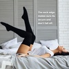 DRESHOW 6 Pairs High Thigh Socks Striped Over Knee Thin Tights Long Stocking for Women Leg Warmer(6 Pairs Extra Long: Black  White  Gray  Light Gray)