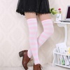 DRESHOW 6 Pairs High Thigh Socks Striped Over Knee Thin Tights Long Stocking for Women Leg Warmer(6 Pairs High Thigh: Pink  Blue  Purple  White  Red  Purple)