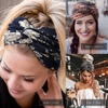 DRESHOW 8 Pack Headbands for Women Yoga Knotted Headbands Elastic Criss Cross Hair Accessories Sports Head Wrap Non Slip(08 Pcs: Printed Turbans Ea)