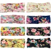 DRESHOW 8 Pack Headbands for Women Yoga Knotted Headbands Elastic Criss Cross Hair Accessories Sports Head Wrap Non Slip(8 Pack Flower Printed Cross B)