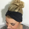 DRESHOW 8 Pack Headbands for Women Yoga Knotted Headbands Elastic Criss Cross Hair Accessories Sports Head Wrap Non Slip(8 Pack Plain Black)