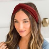 DRESHOW 8 Pack Headbands for Women Yoga Knotted Headbands Elastic Criss Cross Hair Accessories Sports Head Wrap Non Slip(8 Pack: Wheat Patterned a)