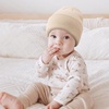 DRESHOW BQUBO 3 Pack Baby Beanies Toddler Kids Winter Hats Soft Knit Hat for Baby Boys Girls Warm Cap Beanies(3 Pack Knit Cap: Beige  Pink  Light Purple)