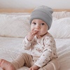 DRESHOW BQUBO 3 Pack Baby Beanies Toddler Kids Winter Hats Soft Knit Hat for Baby Boys Girls Warm Cap Beanies(3 Pack Knit Cap: Light Grey  Khaki  Black)
