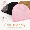 DRESHOW BQUBO 3 Pack Baby Beanies Toddler Kids Winter Hats Soft Knit Hat for Baby Boys Girls Warm Cap Beanies(3 Pack Knit Cap: Pink  Khaki  Black)