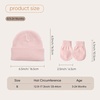 DRESHOW BQUBO 3 Pack Baby Beanies Toddler Kids Winter Hats Soft Knit Hat for Baby Boys Girls Warm Cap Beanies(3 Sets Knit Hat & Mittens: Ivory White  Beige  Light Pink)