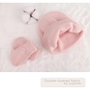 DRESHOW BQUBO 3 Pack Baby Beanies Toddler Kids Winter Hats Soft Knit Hat for Baby Boys Girls Warm Cap Beanies(3 Sets Knit Hat & Mittens: Ivory White  Beige  Light Pink)
