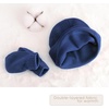 DRESHOW BQUBO 3 Pack Baby Beanies Toddler Kids Winter Hats Soft Knit Hat for Baby Boys Girls Warm Cap Beanies(3 Sets Knit Hat & Mittens: Light Grey  Navy Blue  Black)