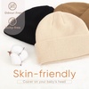 DRESHOW BQUBO 3 Pack Baby Beanies Toddler Kids Winter Hats Soft Knit Hat for Baby Boys Girls Warm Cap Beanies(4 Pack Knit Cap: Beige  Khaki  Dark Grey  Black)