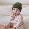 DRESHOW BQUBO 3 Pack Baby Beanies Toddler Kids Winter Hats Soft Knit Hat for Baby Boys Girls Warm Cap Beanies(4 Pack Knit Cap: Beige  Navy Blue  Army Green  Black)