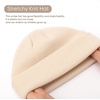 DRESHOW BQUBO 3 Pack Baby Beanies Toddler Kids Winter Hats Soft Knit Hat for Baby Boys Girls Warm Cap Beanies(4 Pack Knit Cap: Beige  Orange  Light Grey  Black)