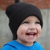 DRESHOW BQUBO 3 Pack Baby Beanies Toddler Kids Winter Hats Soft Knit Hat for Baby Boys Girls Warm Cap Beanies(4 Pack Knit Cap: Beige  Orange  Light Grey  Black)