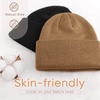 DRESHOW BQUBO 3 Pack Baby Beanies Toddler Kids Winter Hats Soft Knit Hat for Baby Boys Girls Warm Cap Beanies(4 Pack Knit Cap: Black  Red  Khaki  Navy Blue)