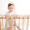 DRESHOW BQUBO Handmade Baby Headbands Soft & Stretchy Hair Bands with Bows Nylon Bows Hairbands for Girls Newborn Infant Toddlers Hair Accessories 3 pack(3 Pcs: Light Pink/Pink/Coffee)