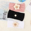 DRESHOW BQUBO Handmade Baby Headbands Soft & Stretchy Hair Bands with Bows Nylon Bows Hairbands for Girls Newborn Infant Toddlers Hair Accessories 3 pack(3 Pcs: White/Pink/Black)