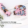 DRESHOW BQUBO Newborn Receiving Blanket with Bow Hat Set Flower Print Baby Swaddle Blankets with Beanie Nursery Swaddle Wrap 3 Sets(1 Set Printed Baby Gifts: Bow Hat + Blanket (Classic Pink))