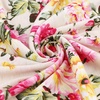 DRESHOW BQUBO Newborn Receiving Blanket with Bow Hat Set Flower Print Baby Swaddle Blankets with Beanie Nursery Swaddle Wrap 3 Sets(1 Set Printed: Bow Hat + Blanket (Ivory))