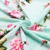 DRESHOW BQUBO Newborn Receiving Blanket with Bow Hat Set Flower Print Baby Swaddle Blankets with Beanie Nursery Swaddle Wrap 3 Sets(3 Floral Sets: Blanket + Bow Hat + Mittens + Birth Announcement Card D)