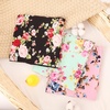 DRESHOW BQUBO Newborn Receiving Blanket with Bow Hat Set Flower Print Baby Swaddle Blankets with Beanie Nursery Swaddle Wrap 3 Sets(3 Floral Sets: Blanket + Bow Hat + Mittens + Birth Announcement Card F)