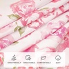 DRESHOW BQUBO Newborn Receiving Blanket with Bow Hat Set Flower Print Baby Swaddle Blankets with Beanie Nursery Swaddle Wrap 3 Sets(3 Pack Floral Newborn Swaddle & Headband Sets)