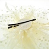 DRESHOW Fascinators Hat Flower Mesh Ribbons Feathers on a Headband and a Clip Tea Party Headwear for Girls and Women(7″ Diameter / Beige)