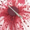 DRESHOW Fascinators Hat Flower Mesh Ribbons Feathers on a Headband and a Clip Tea Party Headwear for Girls and Women(7″ Diameter / Burgundy)