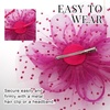 DRESHOW Fascinators Hat Flower Mesh Ribbons Feathers on a Headband and a Clip Tea Party Headwear for Girls and Women(7″ Diameter / Dark Reddish Purple)