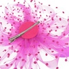 DRESHOW Fascinators Hat Flower Mesh Ribbons Feathers on a Headband and a Clip Tea Party Headwear for Girls and Women(7″ Diameter / Fushia)
