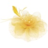 DRESHOW Fascinators Hat Flower Mesh Ribbons Feathers on a Headband and a Clip Tea Party Headwear for Girls and Women(7″ Diameter / Ginger)