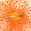 DRESHOW Fascinators Hat Flower Mesh Ribbons Feathers on a Headband and a Clip Tea Party Headwear for Girls and Women(7″ Diameter / Orange)