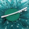 DRESHOW Fascinators Hat Flower Mesh Ribbons Feathers on a Headband and a Clip Tea Party Headwear for Girls and Women(7″ Diameter / Peacock Blue)